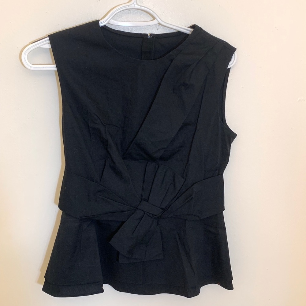 Black Bowknot front Sleeveless Top